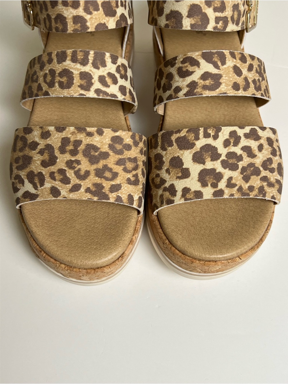 DR. SCHOLL’S Once Twice Leopard Print Platform Cork Sandals-NWOB - Picture 6 of 14